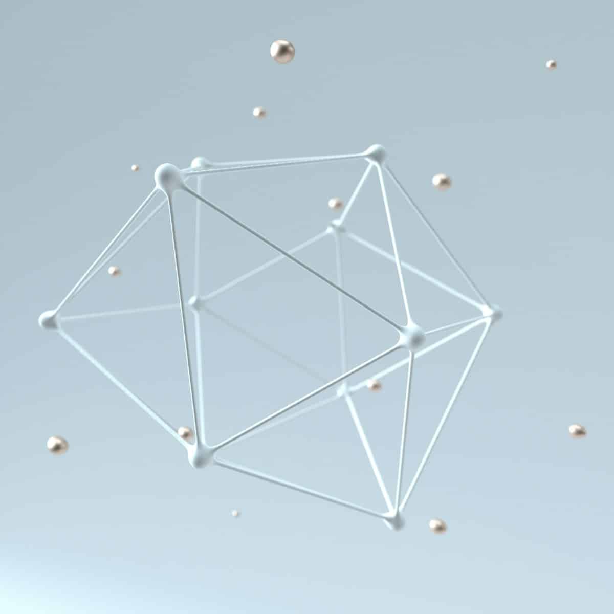 a white antenna with many small balls