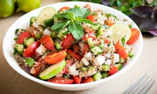 a plate of salad