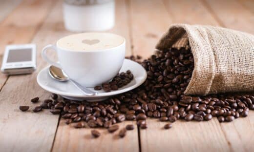 coffee beans on table