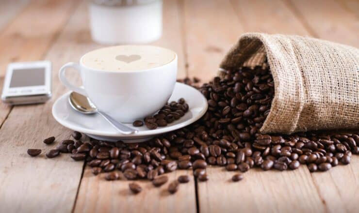 coffee beans on table