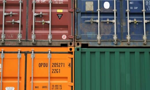 several cargo containers