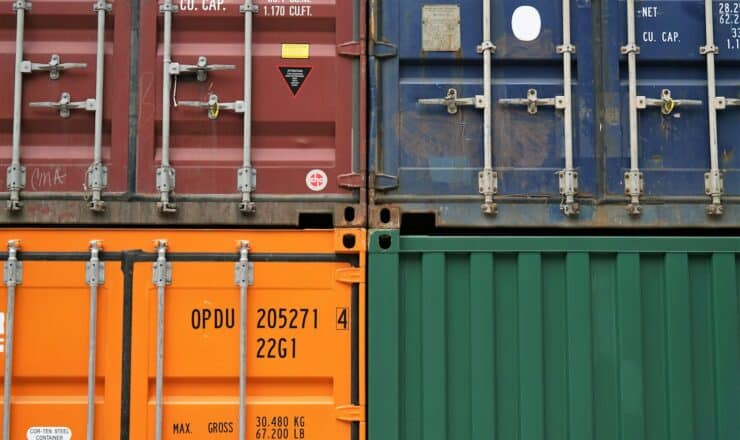 several cargo containers