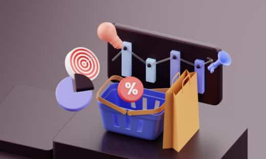 a basket with a target and a target in it