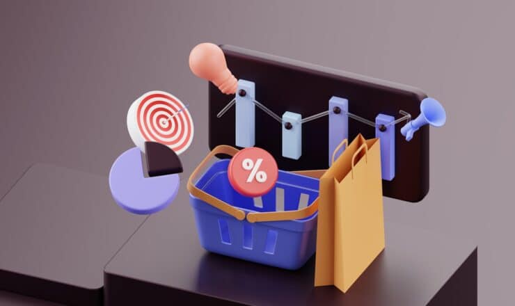 a basket with a target and a target in it