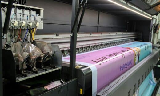 a large machine with a lot of papers on it