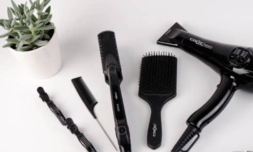 black hair brush