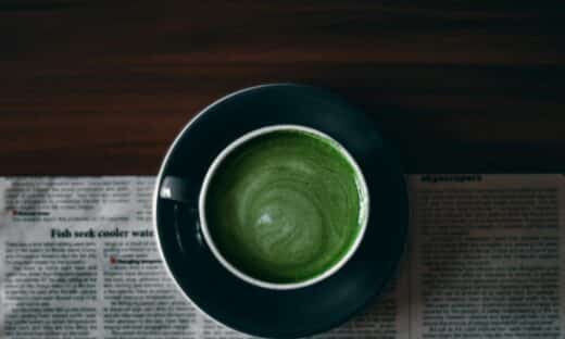 green round ceramic bowl on white paper